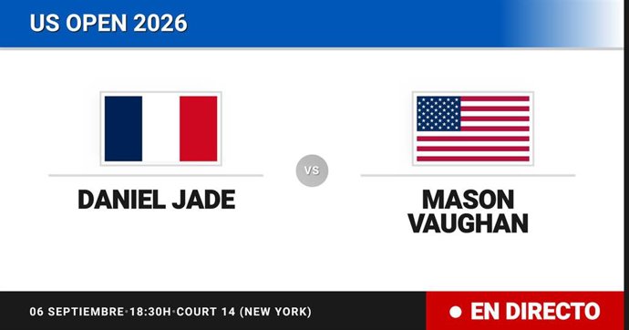 Daniel Jade - Mason Vaughan: resumen y estadísticas del partido de Treintaidosavos de final de US Open Juniors, Boys
