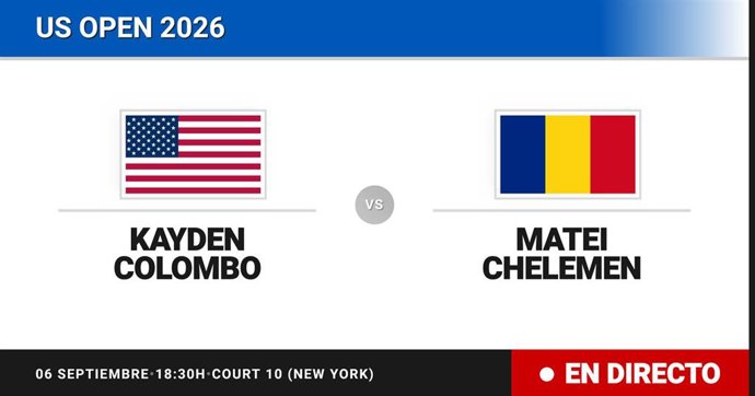 Kayden Colombo - Matei Chelemen: resumen y estadísticas del partido de Treintaidosavos de final de US Open Juniors, Boys