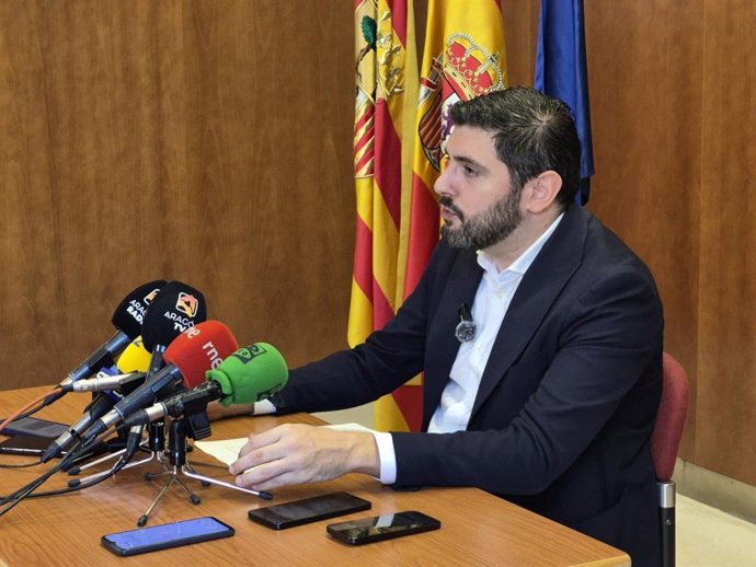 El vicepresidente del Gobierno de Aragón, Alejandro Nolasco, el pasado viernes en Teruel.