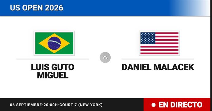 Luis Guto Miguel - Daniel Malacek: resumen y estadísticas del partido de Treintaidosavos de final de US Open Juniors, Boys
