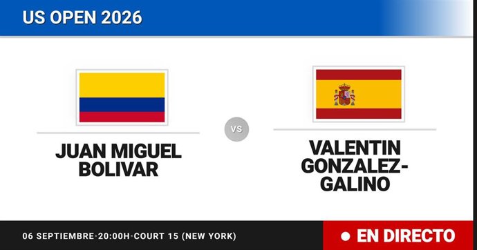 Juan Miguel Bolivar - Valentin Gonzalez-Galino: resumen y estadísticas del partido de Treintaidosavos de final de US Open Juniors, Boys