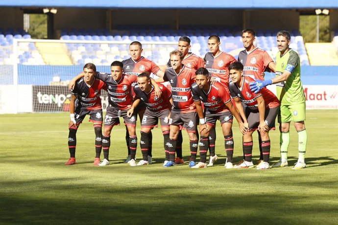 Futbol, Deportes Concepcion vs Deportes Antofagasta Liguilla de ascenso 2025. El equipo de Deportes Antofagasta  es fotografiado durante el partido de liguilla de ascenso realizado en el estadio Ester Roa de Concepcion, Chile. 18/11/2025 Marco