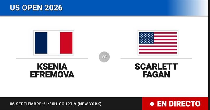 Ksenia Efremova - Scarlett Fagan: resumen y estadísticas del partido de Treintaidosavos de final de US Open Juniors, Girls
