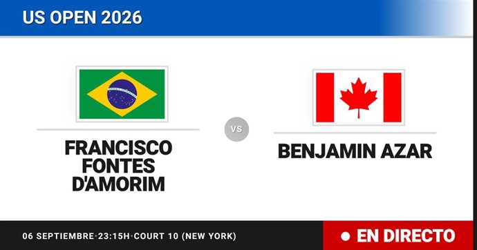 Francisco Fontes D'Amorim - Benjamin Azar: resumen y estadísticas del partido de Treintaidosavos de final de US Open Juniors, Boys