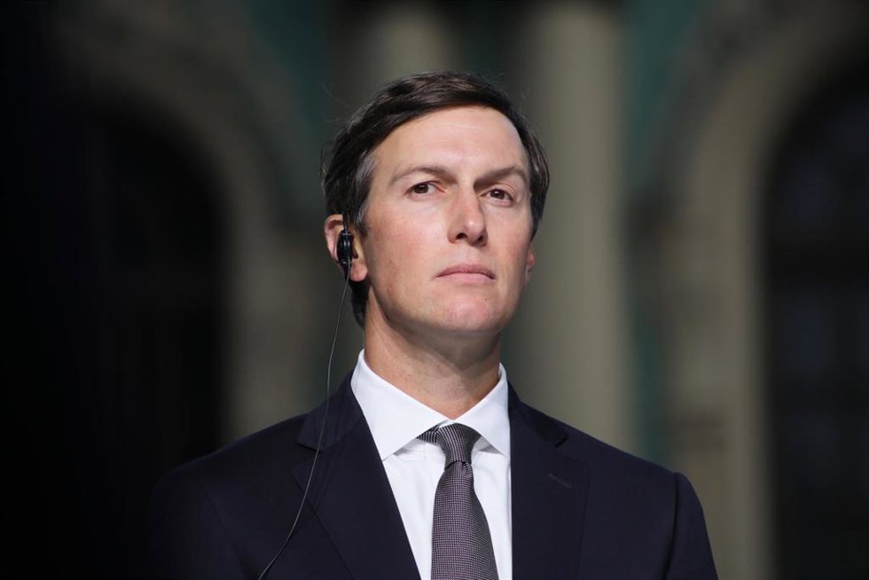 El enviado especial de Estados Unidos Jared Kushner en rueda de prensa en Kiev (Ucrania)