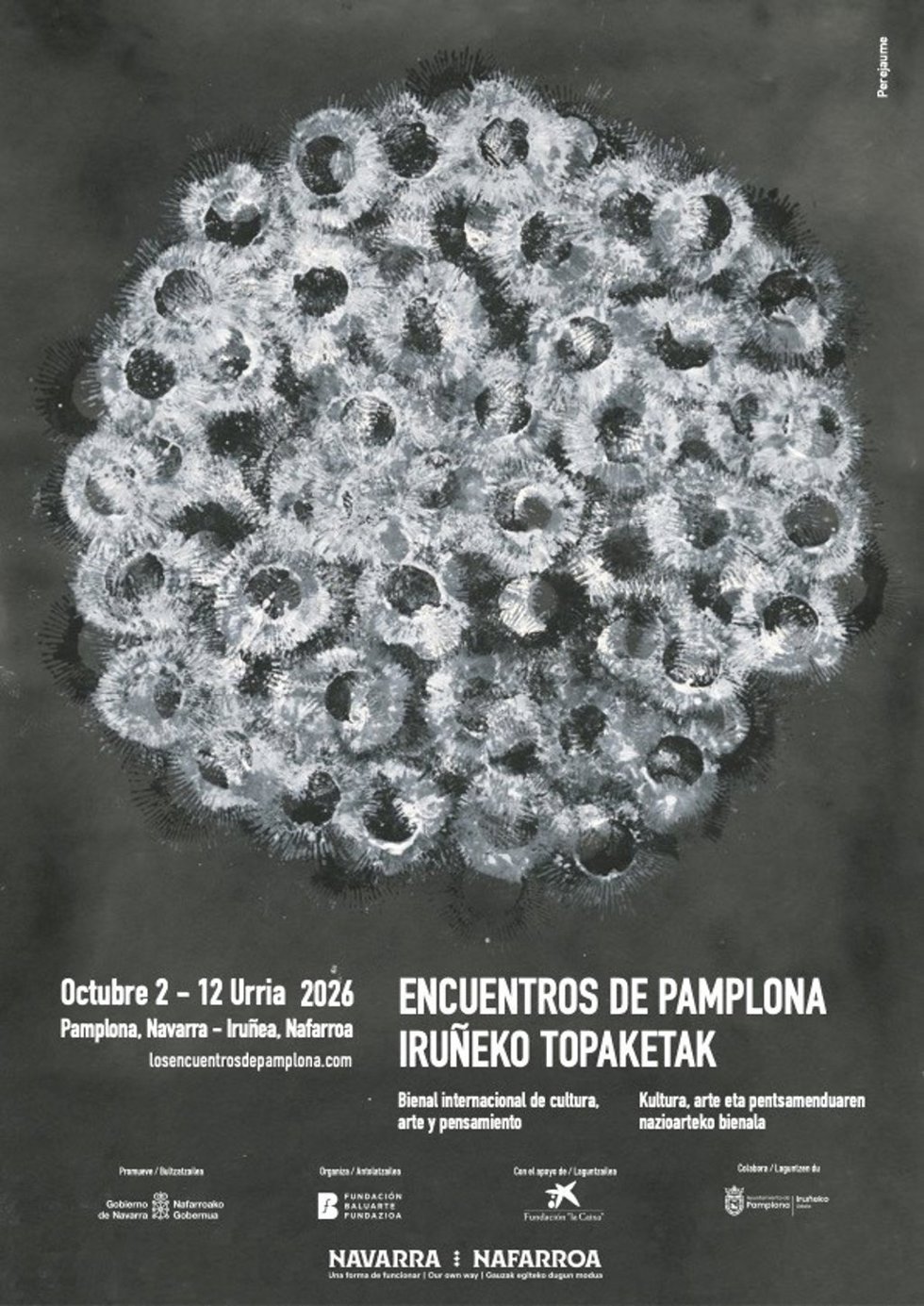 Cartel de los Encuentros de Pamplona / Iruñeko Topaketak 2026