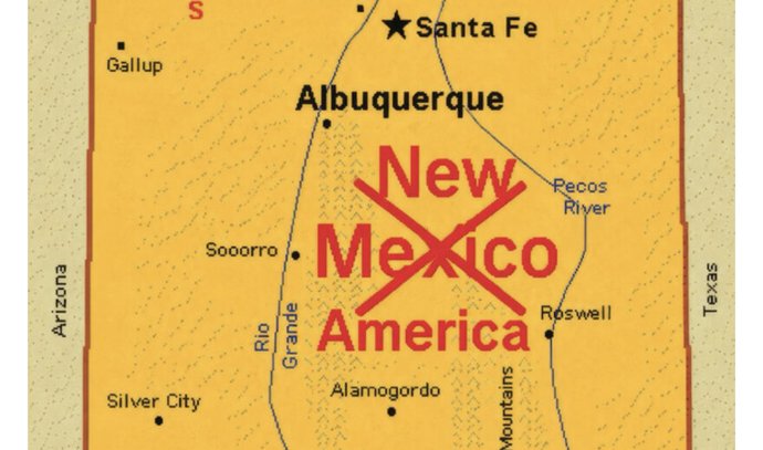 Imagen publicada por Trump en sus redes sociales de un mapa de Nuevo México