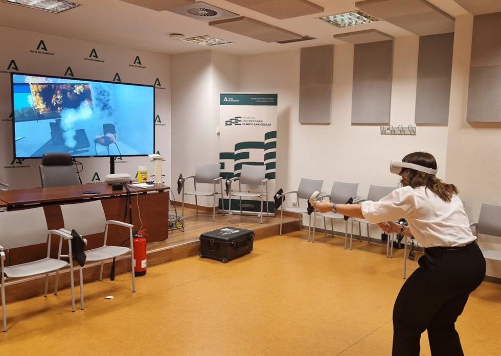 Simulación con realidad virtual aplicada a la prevención de riesgos laborales en el ámbito sanitario.