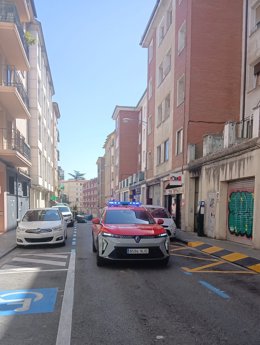 Una patrulla de Seguridad Ciudadana de Policía Foral en Pamplona