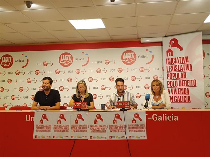 Rueda de prensa de Sumar Galicia y UGT