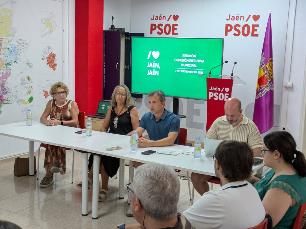 El secretario general del PSOE de la capital y alcalde de Jaén, Julio Millán, en la reciente Comisión Ejecutiva Municipal.