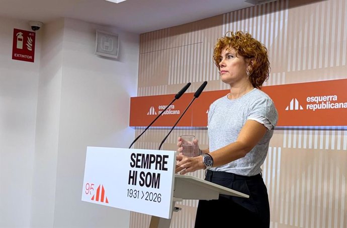 La secretària general i portaveu d'ERC, Elisenda Alamany