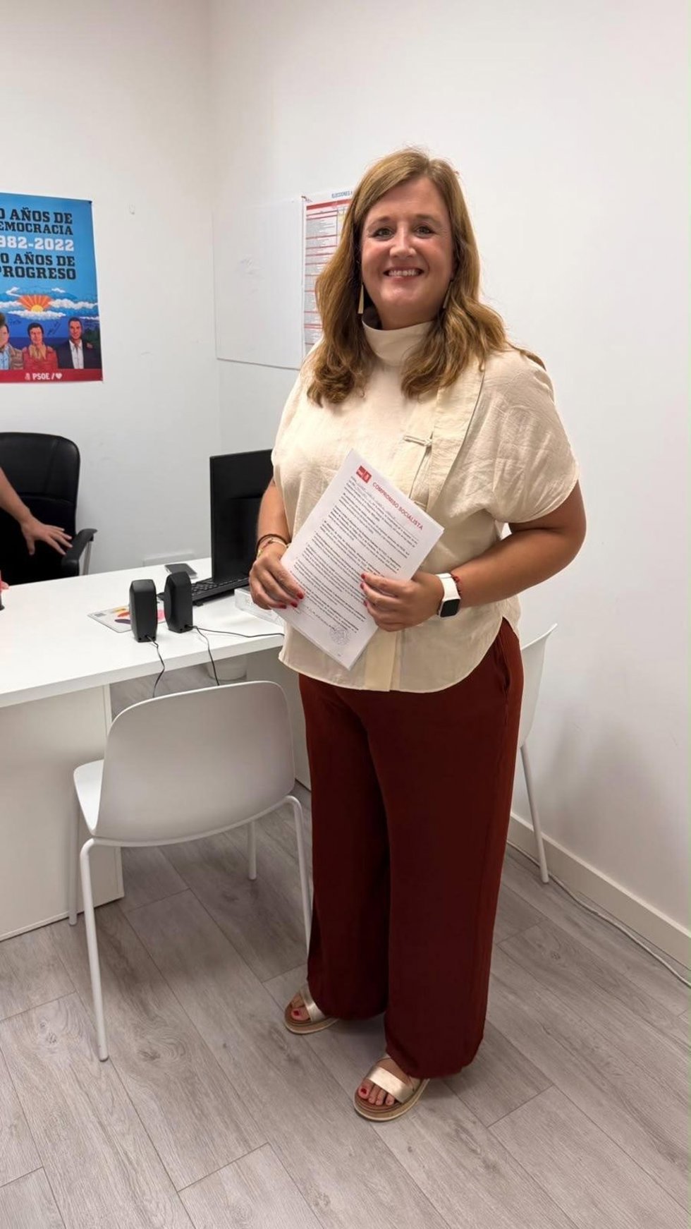 Clara Martín participa en el proceso de primarias del PSOE en Segovia