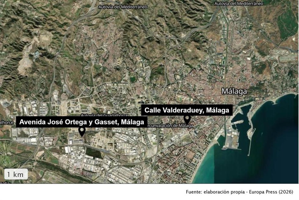 Alguna de las ubicaciones en Málaga donde se producirán cortes por un rodaje.