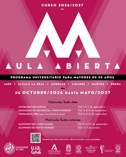 Cartel del programa universitario Aula Abierta.