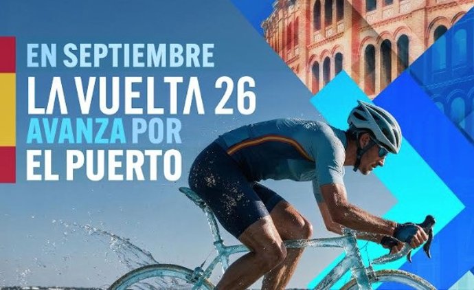 Cartel de la salida de La Vuelta Ciclista desde El Puerto de Santa María.