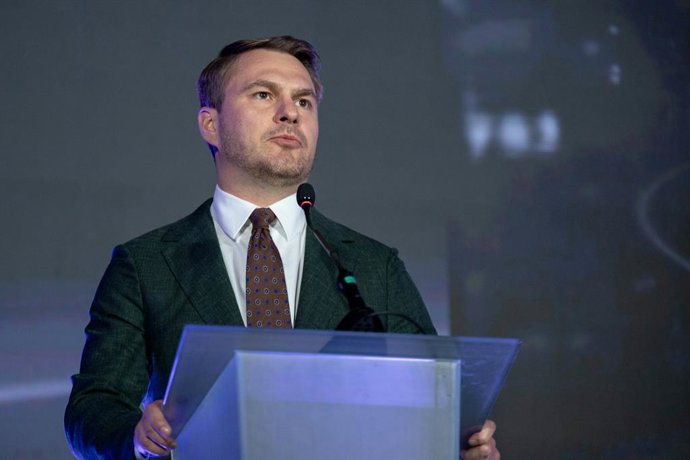 Archivo - Arquivo - 7 de maio de 2026, Kiev, Ucrânia: O procurador-geral da Ucrânia, Ruslan Kravchenko, profere um discurso durante a conferência internacional “Unidos pela Justiça: Responsabilização por Crimes contra Civis”, realizada em Kiev, na Ucrânia