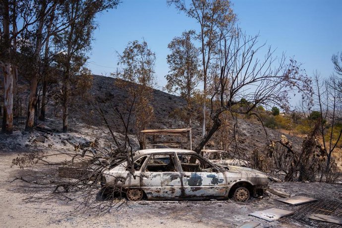Archivo - Zona afectada por el incendio de Los Gallardos (Almería).