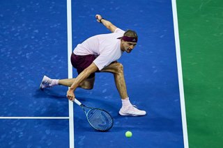 September 7, 2026, New York, New York, United States of America: Alexander Zverev of Germany returns with backhand during the 2026 US Open - Tennis Championships