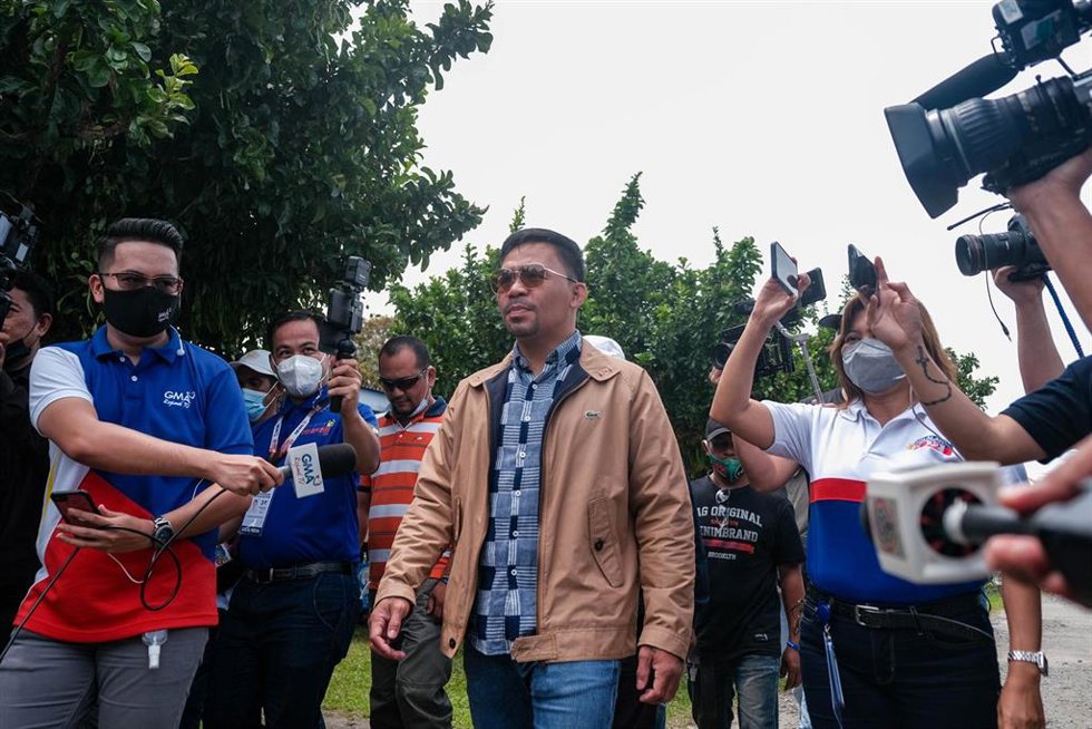 Archivo - Manny Pacquiao, durante su campaña electoral en 2022. 