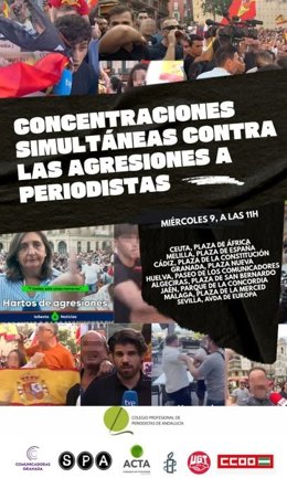 CCOO respalda las concentraciones convocadas en Andalucía por un periodismo "seguro".