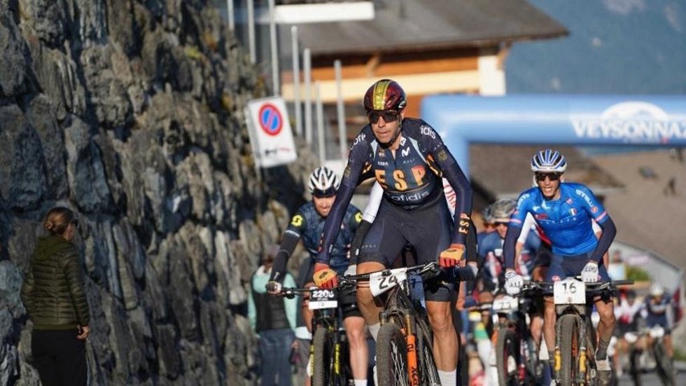El ciclista español David Valero en una prueba de XCM