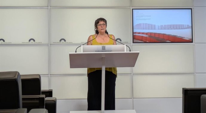 La presidenta de la CUP al Parlament, Pilar Castillejo