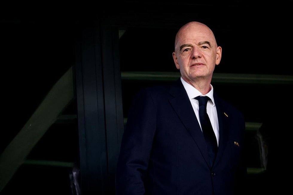 El presidente de la FIFA, Gianni Infantino, durante el Mundial Femenino sub-20 2026 en Polonia.