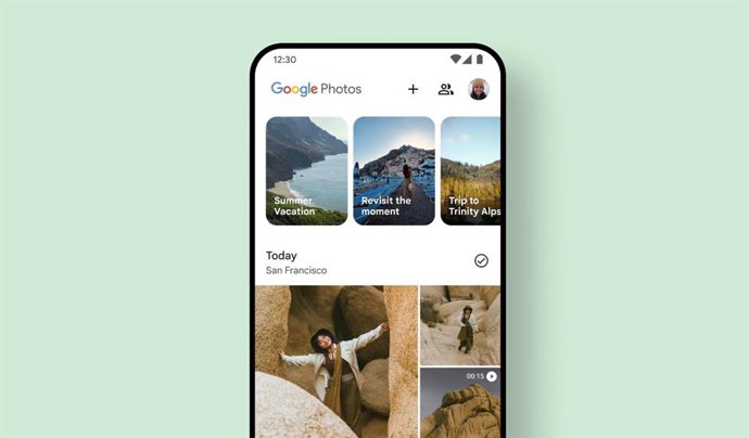 Aplicativo do Google Fotos.