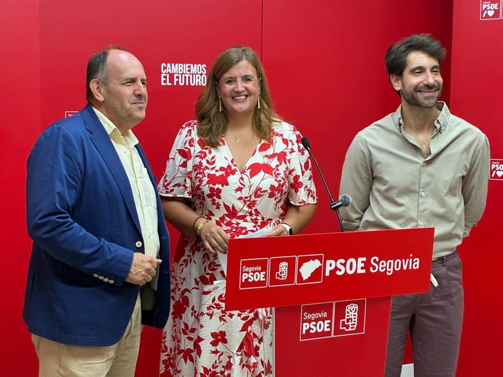 Clara Martín en un momento de la rueda de prensa ofrecida este martes en Segovia