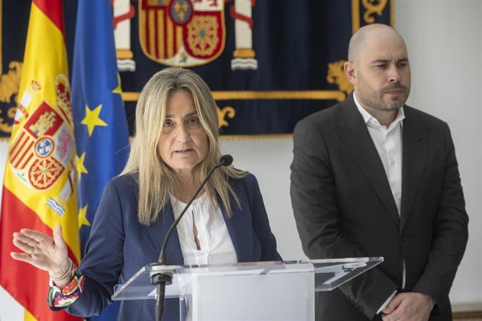 La ministra de Educación, Formación Profesional y Deportes, Milagros Tolón, en la Delegación del Gobierno en Ceuta, a 9 de septiembre de 2026, en Ceuta (España).