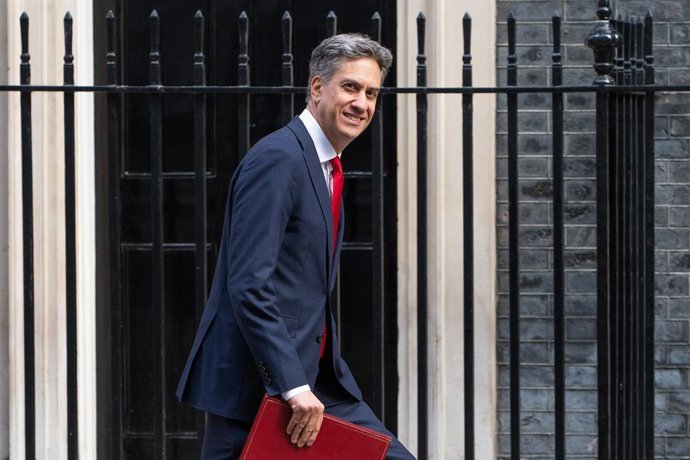 September 1, 2026, London, England, United Kingdom: ED MILIBAND, Secretary of State for Foreign and Commonwealth Affairs of the United Kingdom, arrives at 10 Downing Street for a weekly Cabinet meeting.