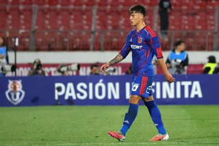Futbol, Universidad de Chile vs Coquimbo Unido. Fecha 22, Liga de Primera 2026. El jugador de Universidad de Chile Lucas Barrera es fotografiado durante el partido de la Liga de Primera contra Coquimbo Unido disputado en el estadio Nacional de Santiago,