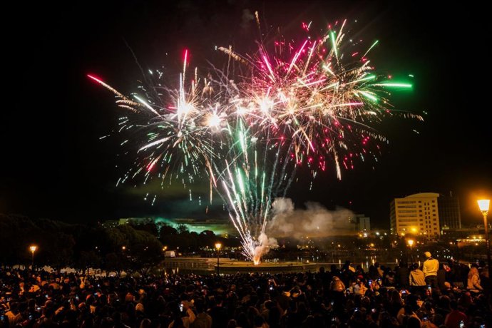Archivo - Arquivo - Fogos de artifício no Parque de Pradolongo por ocasião do Ano Novo Chinês.