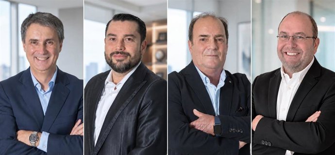 (De Izquierda A Derecha) El Consejero Delegado De Globaim, Óscar Rodríguez; El Nuevo Responsable De Globaim México Y Centroamérica, Ricardo De La Garza; Y Sus Homólogos Chileno, Maximiliano Pumarino, Y Argentino, Roberto Lynch.