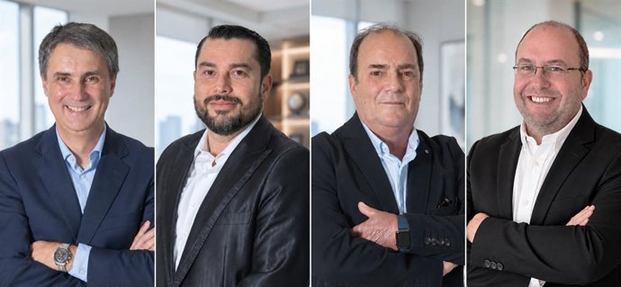 (De Izquierda A Derecha) El Consejero Delegado De Globaim, Óscar Rodríguez; El Nuevo Responsable De Globaim México Y Centroamérica, Ricardo De La Garza; Y Sus Homólogos Chileno, Maximiliano Pumarino, Y Argentino, Roberto Lynch.