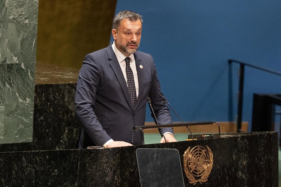 Archivo - El ministro de Exteriores de Bosnia y Herzegovina, Elmedin Konakovic