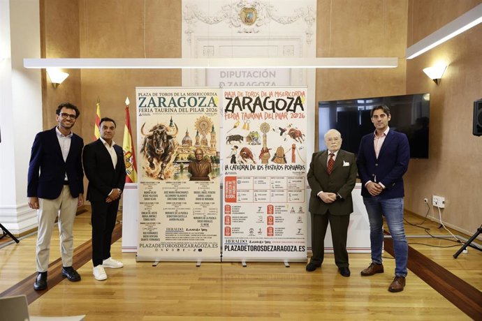 Presentación de los carteles taurinos para las fiestas del Pilar de Zaragoza, en las que Morante de La Puebla toreará dos tardes