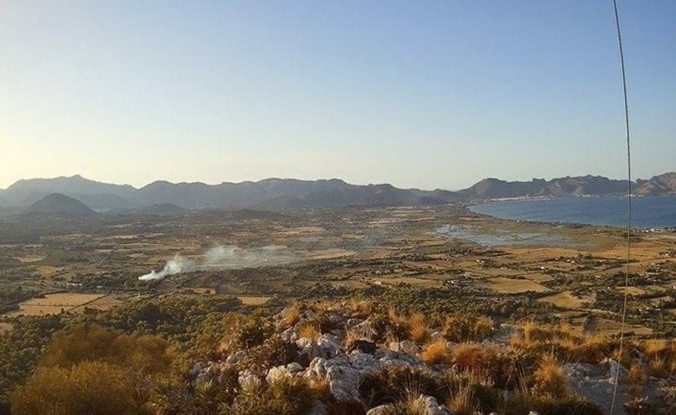 Un incendio quema un pinar de pequeñas dimensiones en Alcúdia