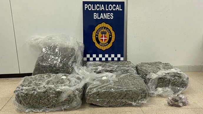 Marihuana decomissada per la policia local de Blanes (Girona)