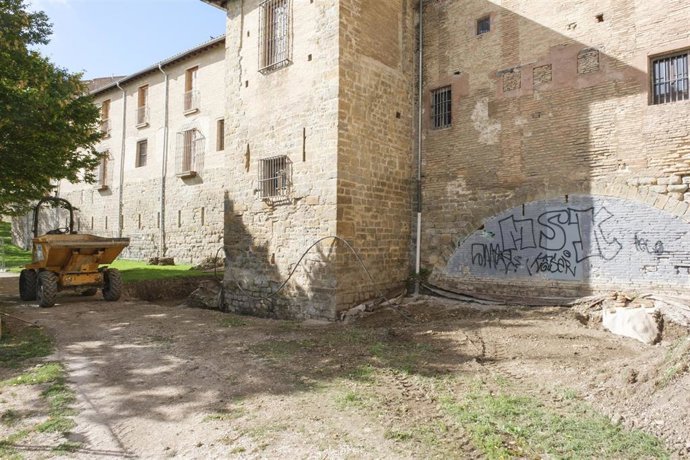 Imagen de las excavaciones arqueológicas en el entorno de la Catedral de Pamplona