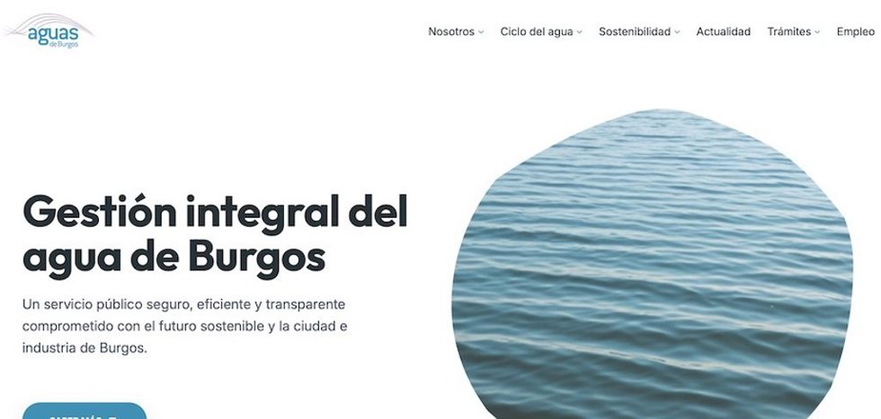 Aguas de Burgos estrena una página web más "accesible" con zona de clientes