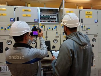 Operarios de Endesa.
