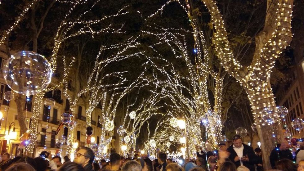 Archivo - Encendido de las luces de Navidad de Palma