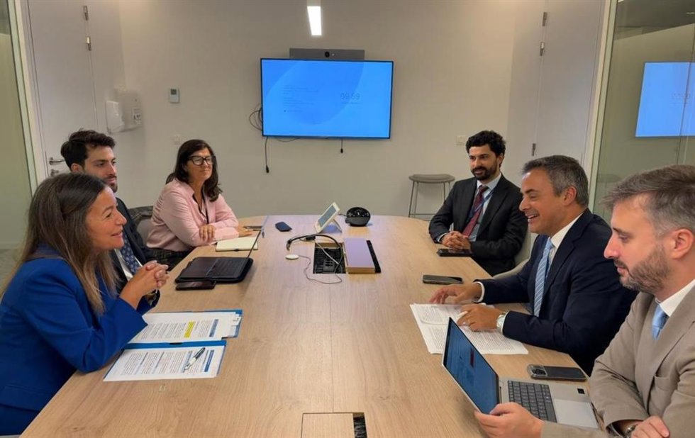La conselleira do Mar, Marta Villaverde, se ha reunido este miércoles en el Parlamento Europeo, en Bruselas (Bélgica), con el eurodiputado André Franqueira Rodrigues