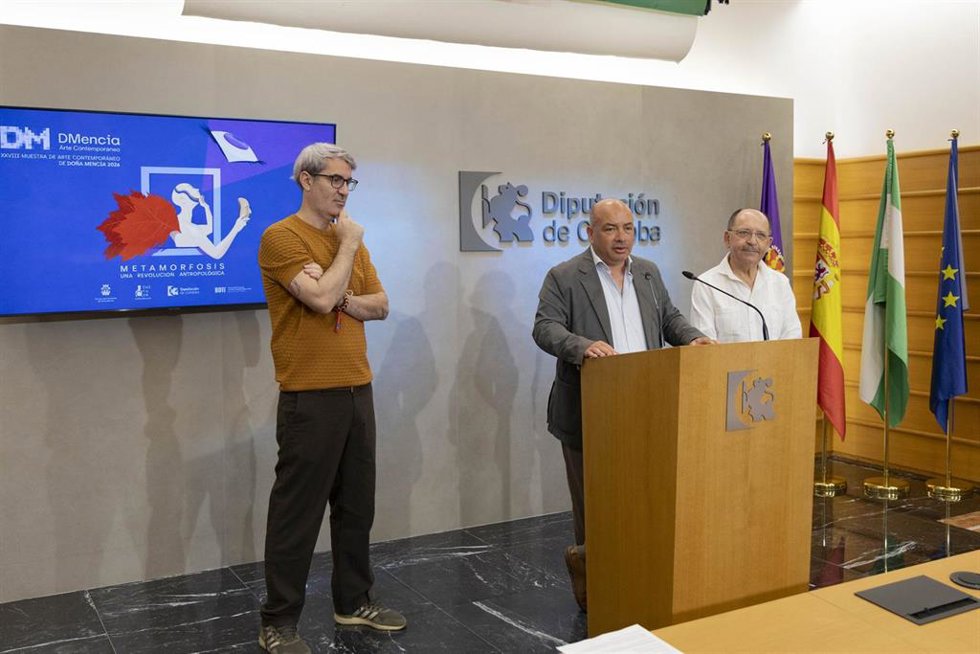 El delegado de Cultura de la Diputación de Córdoba, Gabriel Duque, en la presentación de DMencia.