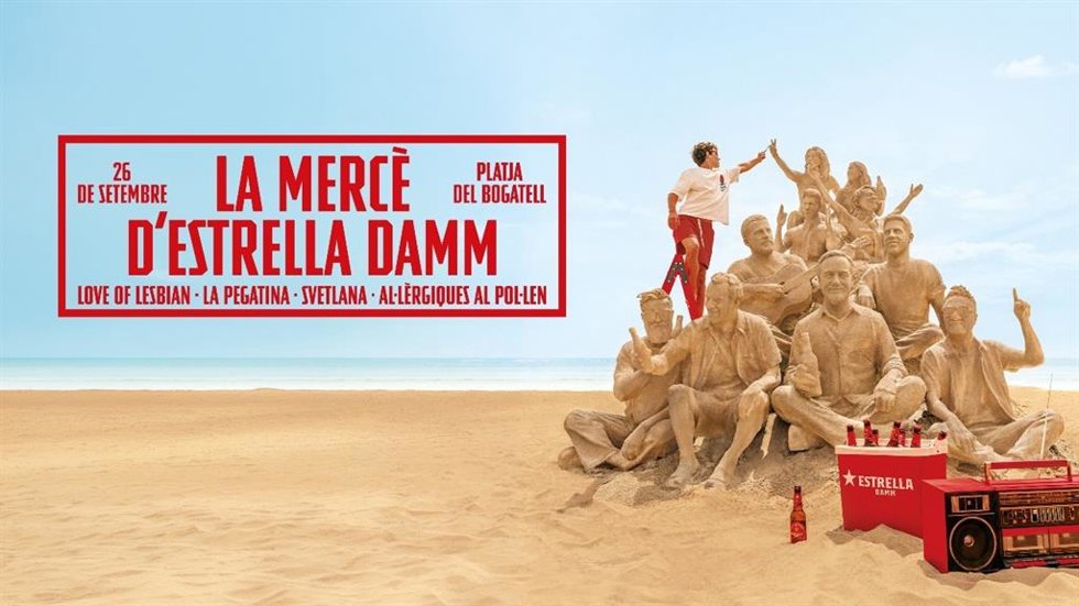 Cartel promocional de los conciertos de La Mercè de Estrella Damm