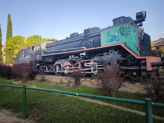 Máquina de tren del Parque de Santo Tomás de Villanueva.