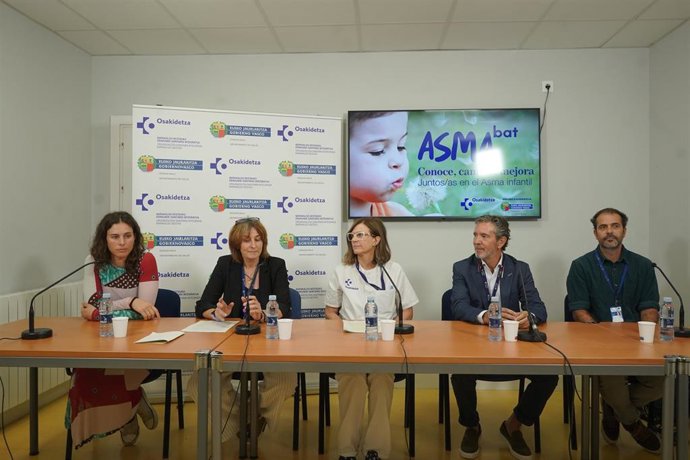 Presentación de esta nueva Ruta Asistencial del Asma Infantil, en el centro de salud de San Vicente, en Barakaldo.