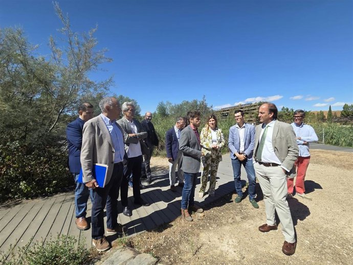 Pino en un momento de la visita a las instalaciones del PRAE
